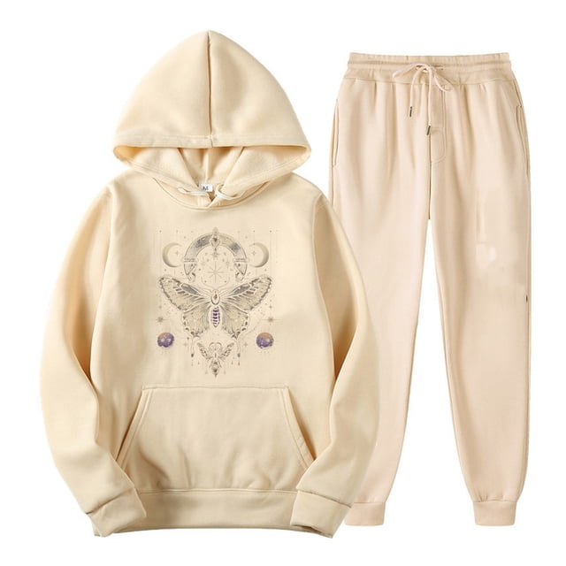 Birdeem Hauts pour Femmes Manches Longues Mode Imprimée Sports Pantalons Longs Décontractés Ensemble de Hauts à Capuche Manches Longues