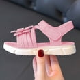 thumbnail image 5 of ZOYOEN Girls Sandals- Cute Summer Casual Open Toe Flats Dress Sandals Beach Shoes Pink Size Little Kid 1, 5 of 5
