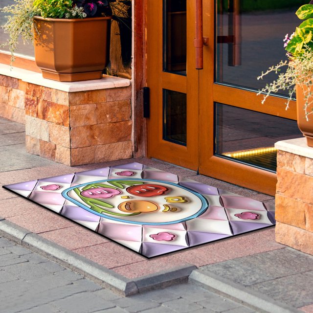 Small Fresh Expansion Flower Diatom Mud Floor Mat Bathroom Bathroom Non-slip Mat Absorbs Water Easy To Dry And Easy To Clean Floor Mat