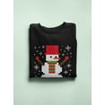 thumbnail image 3 of Pixeled Snowman Men Sweatshirt, Male 3X-Large, 3 of 4