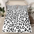 thumbnail image 2 of Castle Fairy Boys Girls Leopard Print Bed Sheets,Black White King Sheets, 2 of 7