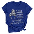 thumbnail image 1 of Camiseta de manga corta con estampado de letras y cuello redondo suelto a la moda de verano para mujer Pompotops  hfajkhk133950, 1 of 4