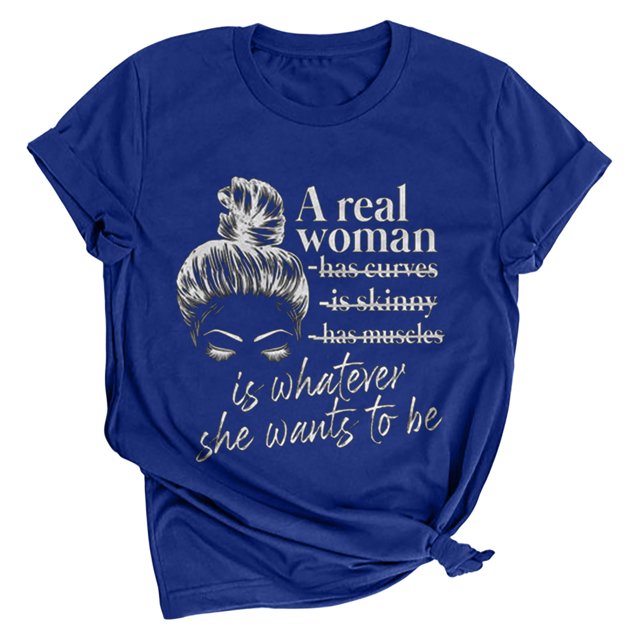 Camiseta de manga corta con estampado de letras y cuello redondo suelto a la moda de verano para mujer Pompotops hfajkhk133950