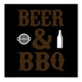 thumbnail image 1 of DistinctInk Custom Bumper Sticker - 3" x 3" Decorative Decal - Black Background - Beer & Barbecue BBQ, 1 of 2
