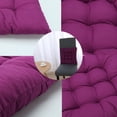 thumbnail image 2 of PiccoCasa Cotton Blends Strap Design Cushion Chair Buttocks Pad, 15.7"x 15.7"x 2.4" Purple, 2 of 8
