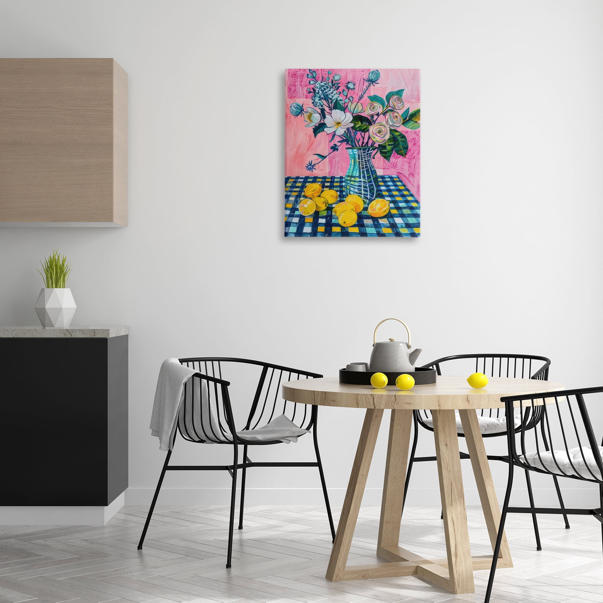 Stupell Industries Summer Table Bouquet Plants & Flowers Painting Wrapped Canvas Art Print Wall Art, 24 x 30
