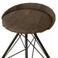 thumbnail image 5 of HomeRoots  25.5 x 19 x 17.5 in. Brown & Black Leather Swivel Low Back Counter Height Bar Chair with Footrest, 5 of 8