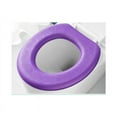 thumbnail image 2 of 2 almohadillas de asiento de inodoro de EVA impermeables, lavables, cojín morado en forma de O, 2 of 5
