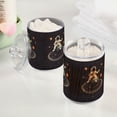 thumbnail image 2 of Yayeee 4 Pack Qtip Holder Bathroom Cotton Swab Canister with Lid Clear Dispenser Set, Black Astronaut Space, 2 of 6