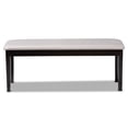 thumbnail image 3 of Baxton Studio Teresa Modern and Contemporary Transitional Grey Fabric Upholstered and Dark Brown Finished Wood Dining Bench, 3 of 7