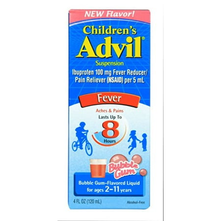 Advil Fever Reducer/Pain Reliever Oral Suspension, Bubble Gum 4 oz