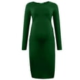 thumbnail image 5 of hengsof Maternity Long Sleeve Bodycon Dress Ruched Side Split Maxi Dress for Pregnant Women, 5 of 6