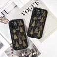 thumbnail image 4 of Christmas Black Print Phone Case for iPhone 16 6.1", with Aesthetics Pattern Design Soft TPU Silicone Xmas Cases, Shockproof Bumper Protector Camera Girls Women Cover, Tree, 4 of 5
