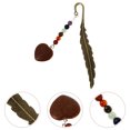 thumbnail image 2 of Weiweiguan Natural Stone Bookmark Decorative Metal Page-marker Plume Shape Book Marker, 2 of 6