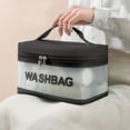 thumbnail image 6 of Large Capacity PVC Wash Bag | Portable Waterproof Makeup Organizer | Colorful Toiletry Travel Case | Multipurpose Storage Pouch with Handle | 22x16x14cm | 1 Pack | For Women & Men, 6 of 6