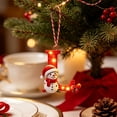 thumbnail image 7 of Christmas Letter Ornament, Red Alphabet Initial L Hanging Decoration with Snowman Christmas Tree Ornament for Family Name Display, 7 of 7