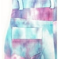 thumbnail image 4 of Peacolate 4-11T Little Girl Tie-dyed Short Overalls Vintage Dress Distressed Romper,9T, 4 of 6