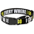 thumbnail image 1 of Buckle-Down MGC-W30928-L I Got Haters Everywhere Black White Yellow Martingale Dog Collar, 1 of 1