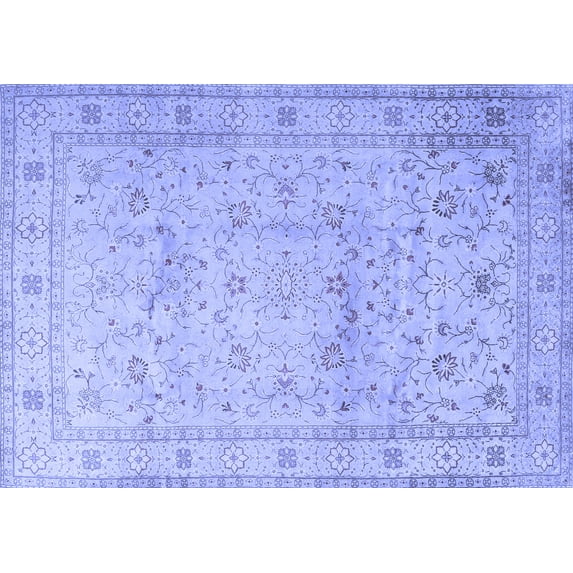 Ahgly Company Indoor Rectangle Persian Blue Traditional Area Rugs, 7' x 9'