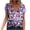 Purple, variant on JeashCHAT Summer V Neck T Shirts for Women Short Sleeve Shirts Cute Printed Tshirt Blouse Casual Tops Loose Fit Graphic Tee