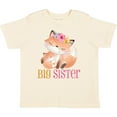 thumbnail image 3 of Inktastic Floral Fox Big Sister Girls Toddler T-Shirt, 3 of 5