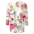 thumbnail image 6 of DDAPJ pyju Boho Floral Tops for Women 2026 Trendy 3/4 Sleeve Dressy Casual Shirts Loose Fit Work Blouses Graphic Tees Comfy Summer Beach Outfits Light Pink S, 6 of 6