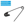 thumbnail image 4 of Uxcell Safety Pins 1.06 Inch Nickle Plated Small Sewing Pins Black 100Pcs, 4 of 5