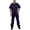 Navy Blue, variant on Kolossus Pro-Utility Cotton Blend Short Sleeve Coverall with Zip-Front Pockets, KC08