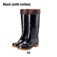 thumbnail image 3 of Sonducket Botas de lluvia, zapatos calentadores de muslo de plástico, chanclos de plana, cómodos y puros, diarios, informales, para el día de Accesorios de calzado Negro Algodón> 41 Sonducket AP013571-11, 3 of 6