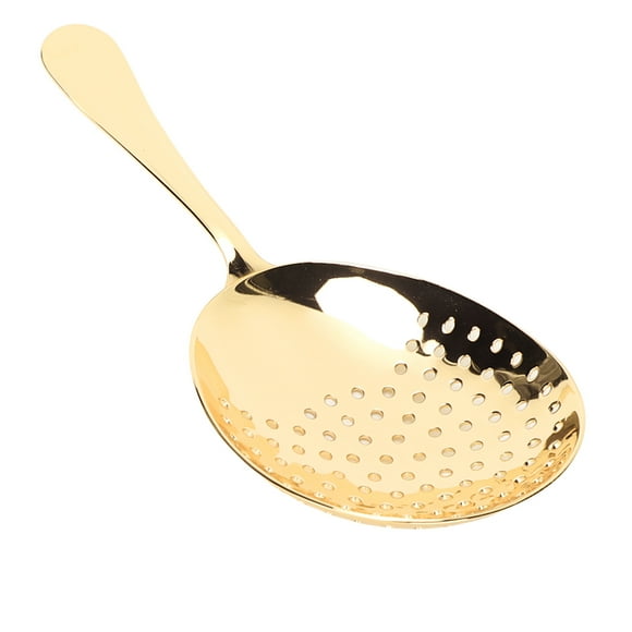 Strainer Spoon, Strainer Ergonomic Handle No Rusting Fast Strain Easy To Clean For Kitchen For Bartender Gold Plating