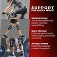 thumbnail image 4 of Nordic Lifting Knee Brace Sleeve Support for Men and Women, Knee Compression - Grey, M, 4 of 7