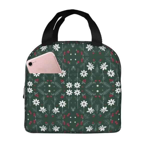 Flower Lunch Bag For Women Men Insulated Lunch Box For Adult Reusable Lunch Tote Bag For Work, Picnic Or Travel
