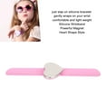 thumbnail image 3 of Alfiletero De Costura Magnético, Pulsera De Alfileres Con Banda De Silicona Suavizante Rosa En Forma De Corazón Para Peinado, 3 of 7