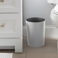 thumbnail image 3 of Bath Bliss 10 Liter Hammered Textured Plastic Bathroom Trash Can, Pewter, 3 of 8