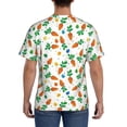 thumbnail image 3 of Bixox Men's Cute Carrot Printed Short Sleeve Skinny Athletic T-Shirt, 3 of 6