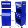thumbnail image 3 of High Capacity Rolling Tool Box with Wheels and Drawers, 6-Drawer Tool Storage Cabinet, Large Capacity, Portable and Sturdy Tool Cart - Blue, 3 of 17