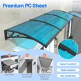thumbnail image 6 of GUANSU-CN Polycarbonate Awning (ABS Frame) - Blue Panel with Black Bracket, 40 inch x 120 inch, UV/Rain Protection for Windows & Doors, 6 of 6
