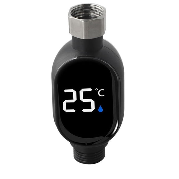 1Pc Shower Thermometer Waterproof Smart Temperature Led Digital Display Faucet Bathroom Thermometer Color-Coded Indicator