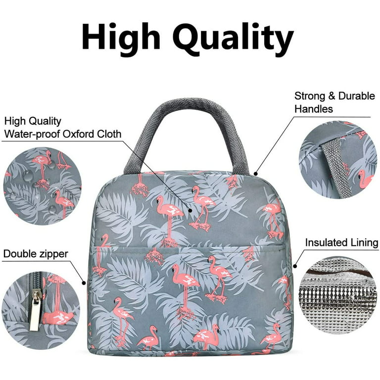  White Checkered Lunch Box Bento Box Insulated Lunch Boxes  Reusable Waterproof Lunch Bag With Front Pocket For Travel Office Picnic:  Home & Kitchen