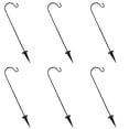 thumbnail image 1 of LNGOOR 6 Pcs Outdoor Lamp Stake Holder Powered Stand Hook Solar Lights for outside Black, 1 of 8