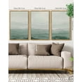 thumbnail image 2 of SHENIFY Abstract Landscape Wall Art 16x24in3pcs Natural Framed Minimalist Tan Green Mountain Neutral Toned Misty Nature Wilderness Illustrations Modern Art Decorative, 2 of 5