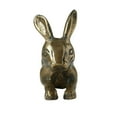 thumbnail image 6 of Creative Co-Op Decorative Embossed Aluminum Rabbit, Antique Brass, 6 of 12