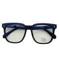 thumbnail image 4 of Artefacto de cara lisa Retro, montura negra esmerilada, montura grande, cara redonda, gafas adelgazantes, luz anti-azul, montura lisa a la moda femenina, 4 of 4