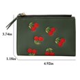 thumbnail image 3 of Lady Wallet Creative Embroidery Cherry Card Pouch Clutch Wallet Card Wallet, 3 of 10