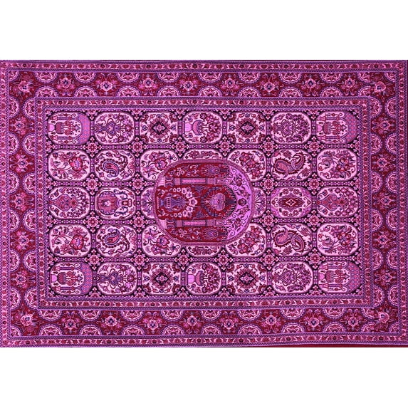Ahgly Company Indoor Rectangle Persian Pink Traditional Area Rugs, 6' x 9'