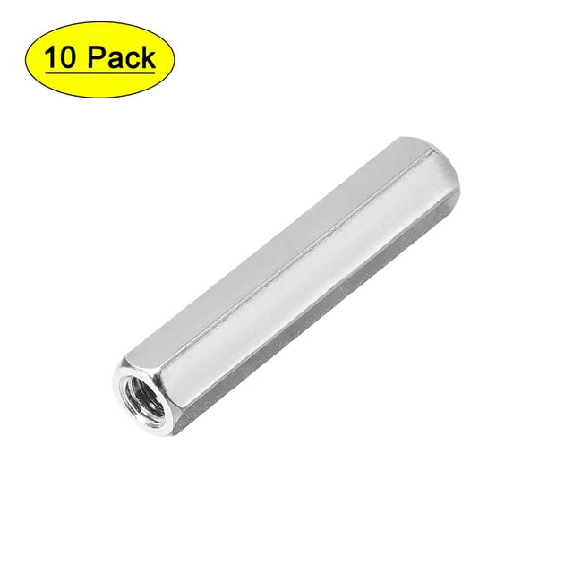 Unique Bargains M4x30mm Entretoise Hexagonale Plaquée Nickel 10 Pcs