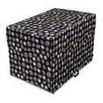thumbnail image 1 of Vegetable Dog Crate Cover, Cartoonish Eggplants with Flowers, Easy to Use Pet Kennel Cover Small Dogs Puppies Kittens, 7 Sizes, Charcoal Grey Eggplant, by Ambesonne, 1 of 6
