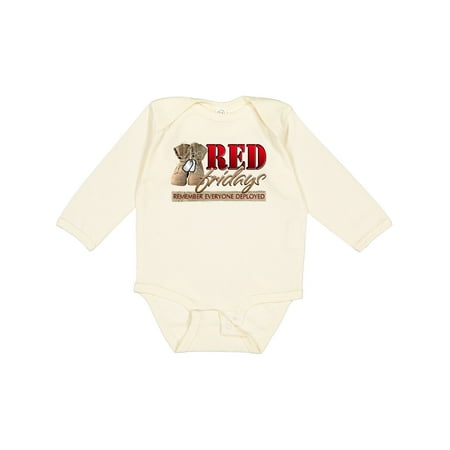 

Inktastic Red Fridays (boots) Gift Baby Boy or Baby Girl Long Sleeve Bodysuit