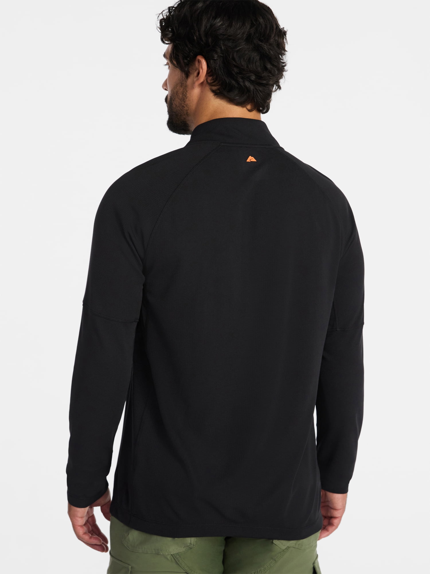 Ozark Trail Men's and Big Men's Textured Quarter Zip Pullover, Sizes S-3XL