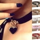 thumbnail image 2 of Collar con colgante de corazón de amor gótico punk de Harajuku, collar de cuero, collar de cuero, cadena para el cuello, pulsera, 2 of 6